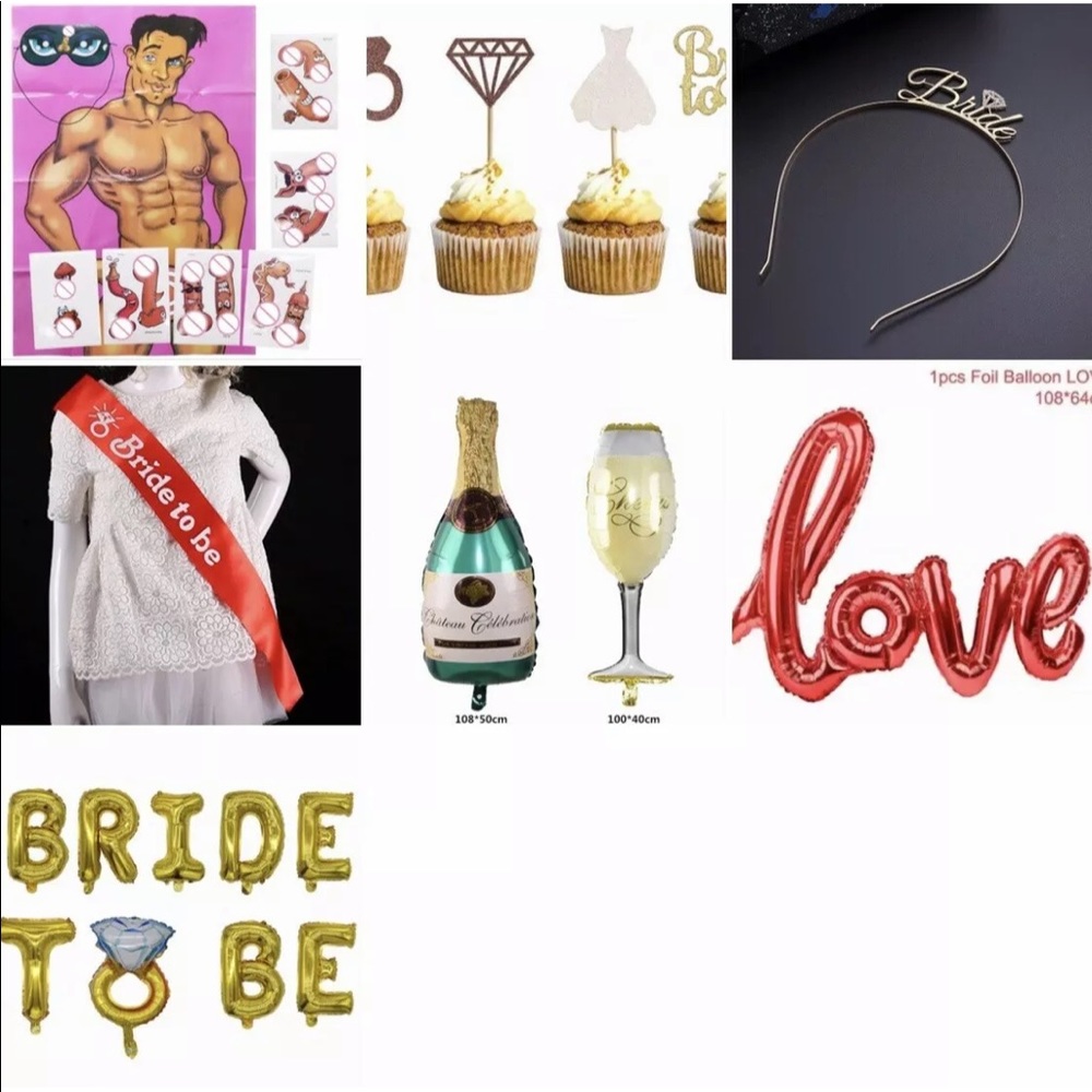 Bridal Shower Party Lot. Game, balloons & Etc. New